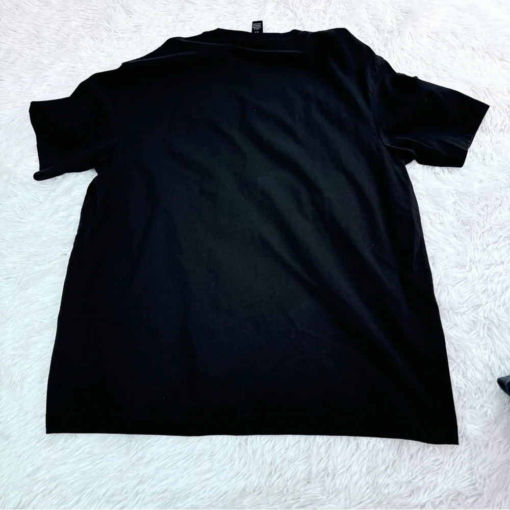 H&M set of 2 Black and Gray relaxed fit short sleeve crew neck graphic T-Shirt - Picture 8 of 11